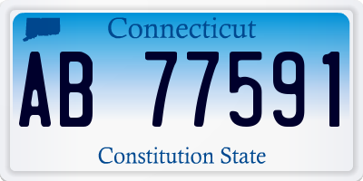 CT license plate AB77591