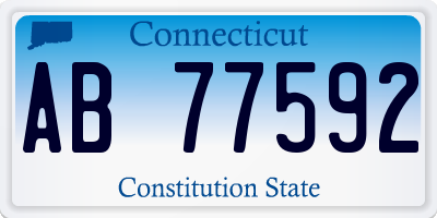 CT license plate AB77592