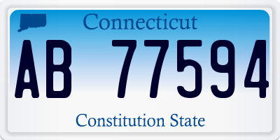 CT license plate AB77594