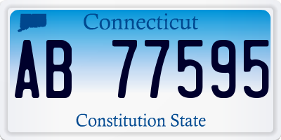 CT license plate AB77595