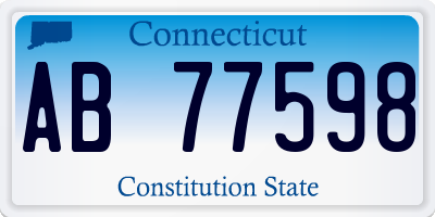 CT license plate AB77598