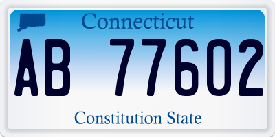 CT license plate AB77602