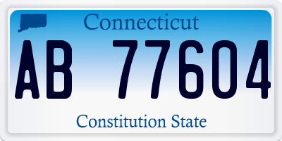 CT license plate AB77604