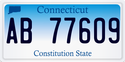 CT license plate AB77609