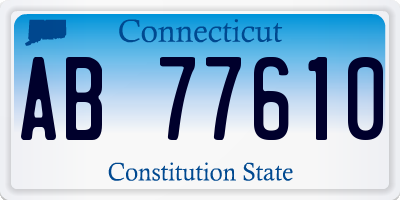 CT license plate AB77610