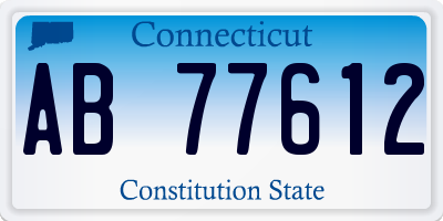 CT license plate AB77612