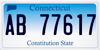 CT license plate AB77617