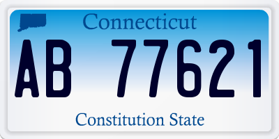 CT license plate AB77621