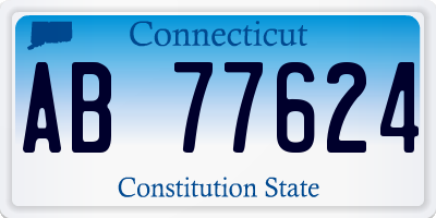 CT license plate AB77624