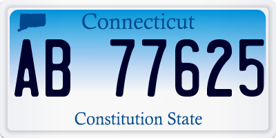 CT license plate AB77625