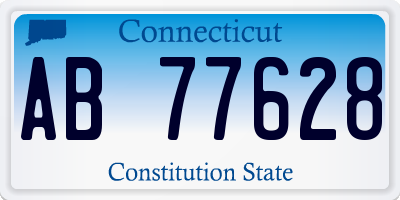 CT license plate AB77628