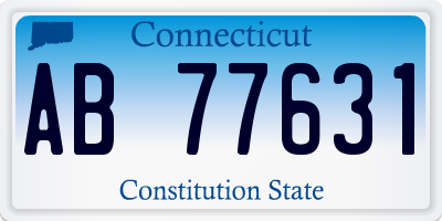 CT license plate AB77631