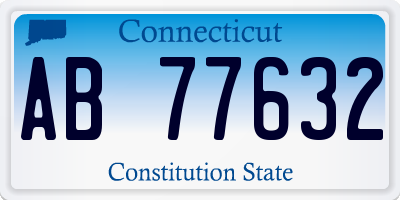 CT license plate AB77632