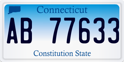 CT license plate AB77633