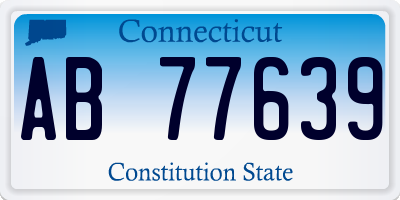 CT license plate AB77639