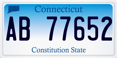 CT license plate AB77652