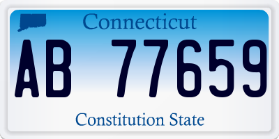 CT license plate AB77659