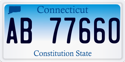 CT license plate AB77660