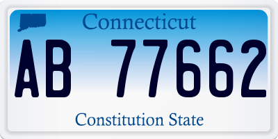 CT license plate AB77662