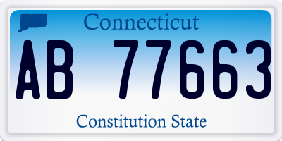 CT license plate AB77663