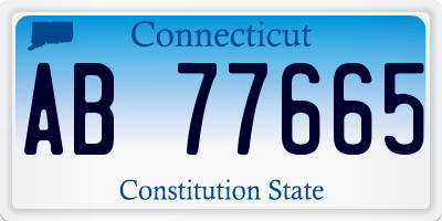 CT license plate AB77665