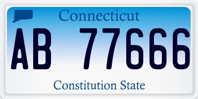 CT license plate AB77666