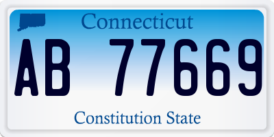 CT license plate AB77669