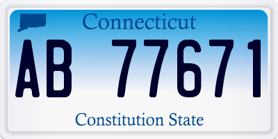 CT license plate AB77671