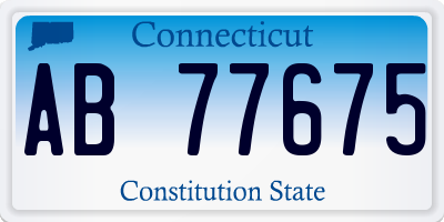 CT license plate AB77675