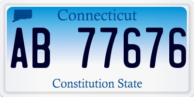 CT license plate AB77676