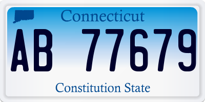 CT license plate AB77679