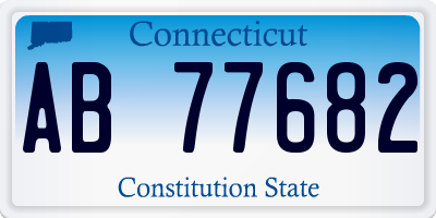 CT license plate AB77682