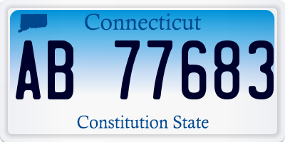 CT license plate AB77683