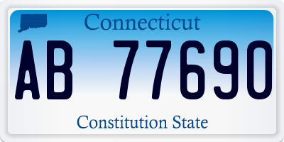 CT license plate AB77690