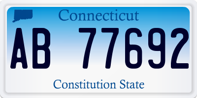 CT license plate AB77692