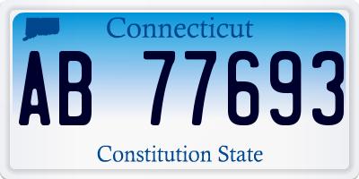 CT license plate AB77693