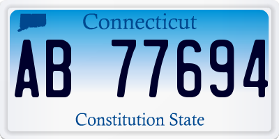 CT license plate AB77694