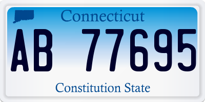 CT license plate AB77695