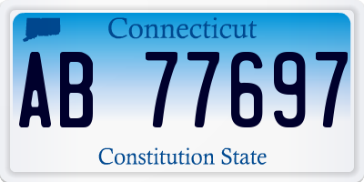 CT license plate AB77697