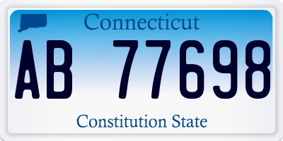 CT license plate AB77698