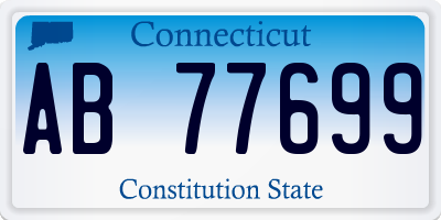 CT license plate AB77699