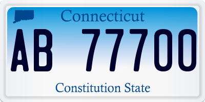 CT license plate AB77700