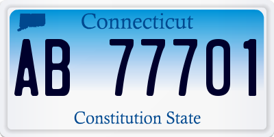 CT license plate AB77701