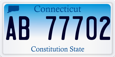 CT license plate AB77702