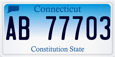 CT license plate AB77703