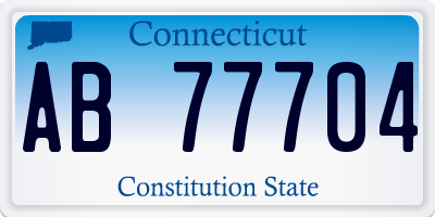 CT license plate AB77704