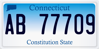 CT license plate AB77709