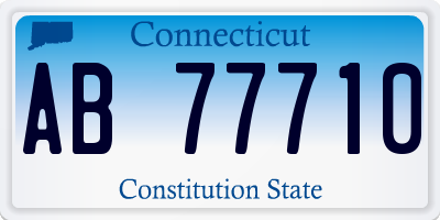 CT license plate AB77710