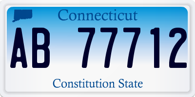 CT license plate AB77712