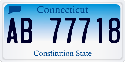 CT license plate AB77718